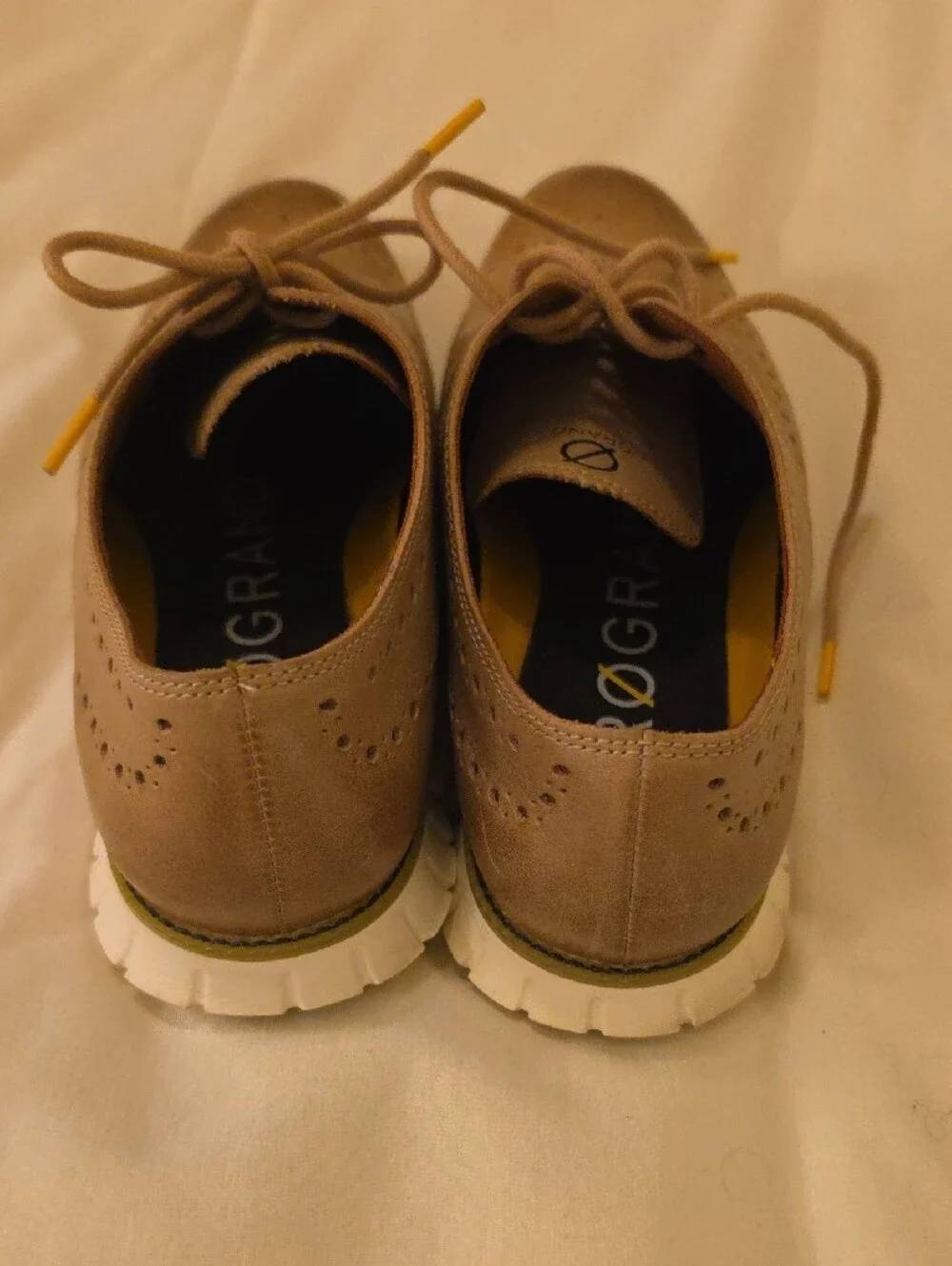 Cole Haan Zero Grand Wingtip Derby in Tan with Lightweight Sole